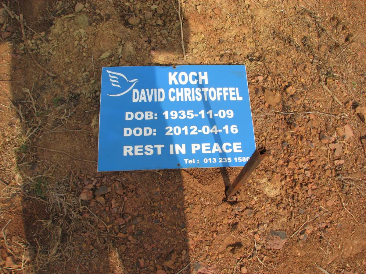 KOCH David Christoffel 1935-2012