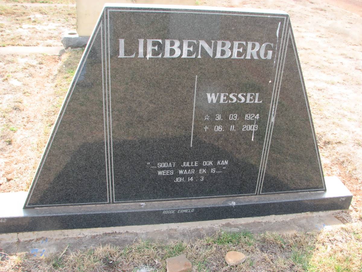 LIEBENBERG Wessel 1924-2003