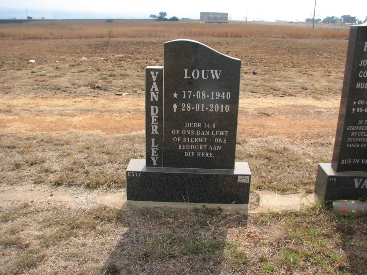 LEY Louw, van der 1940-2010
