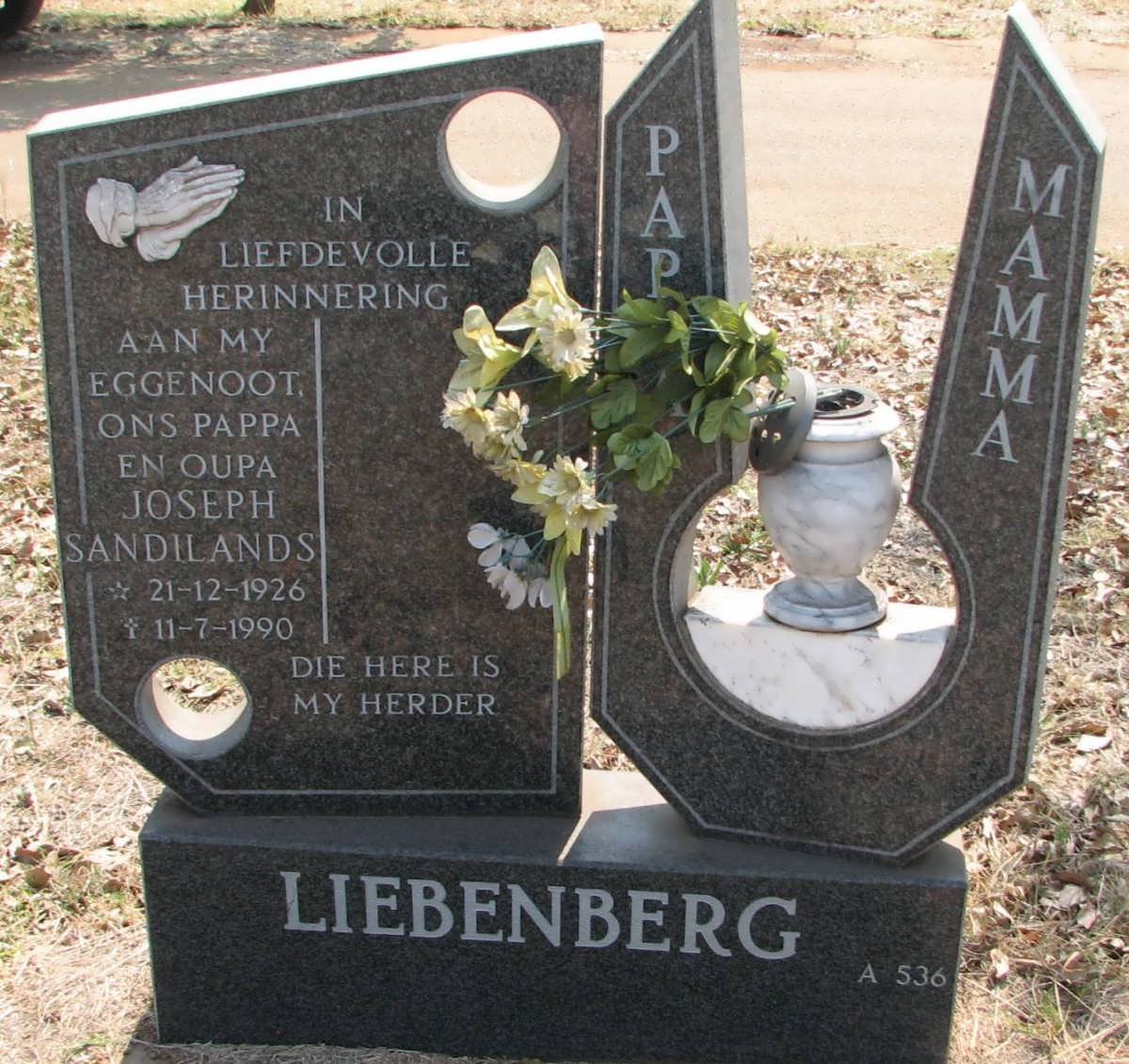 LIEBENBERG Joseph Sandilands 1926-1990