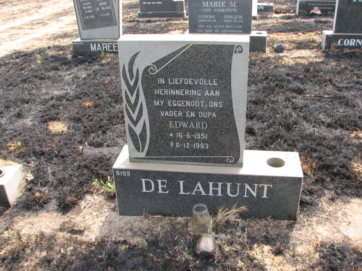 LAHUNT Edward, de 1951-1993