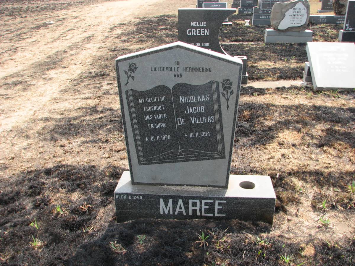MAREE Nicolaas Jacob de Villiers 1928-1994