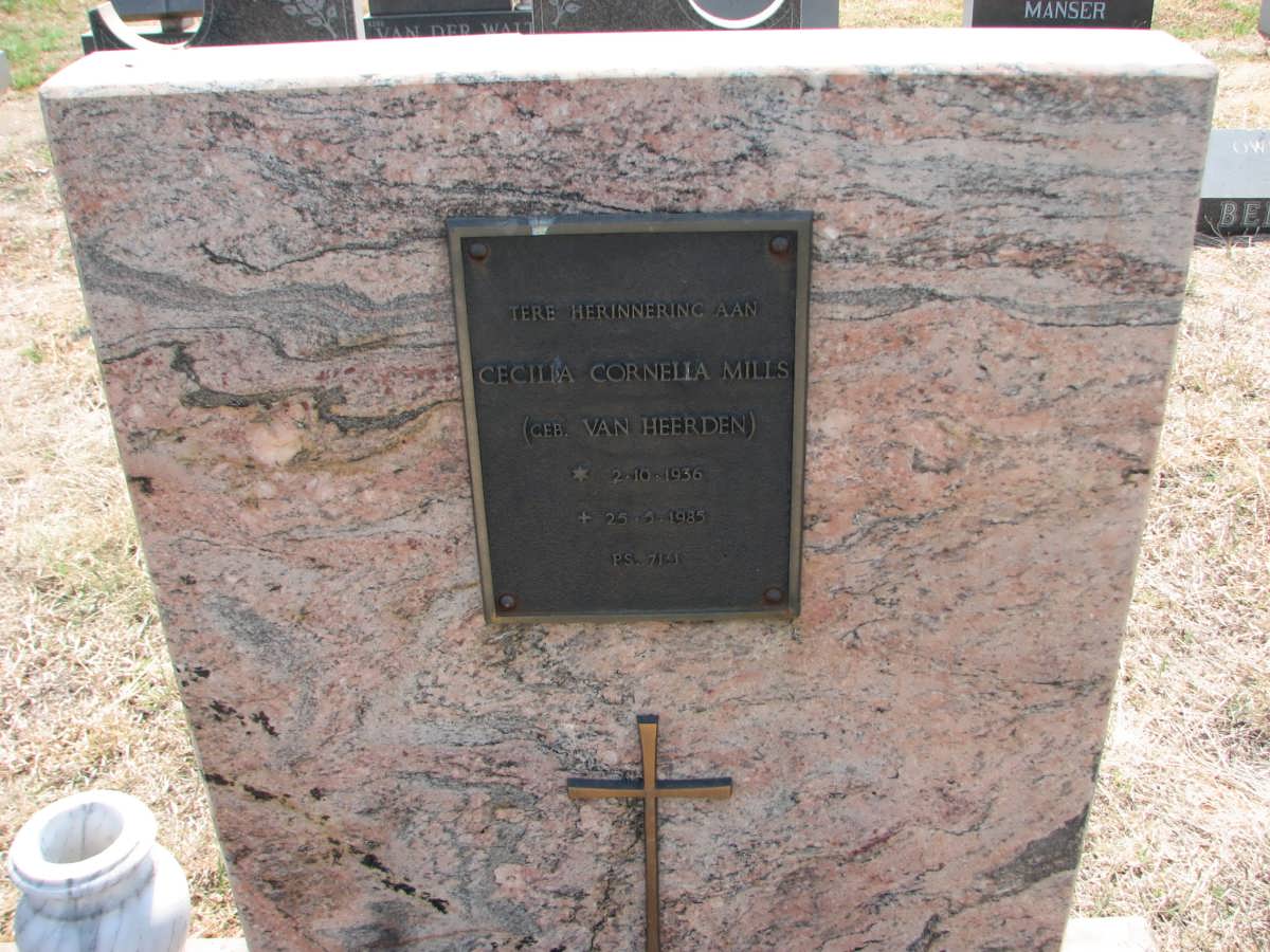 MILLS Cecilia Cornelia nee VAN HEERDEN 1936-1985