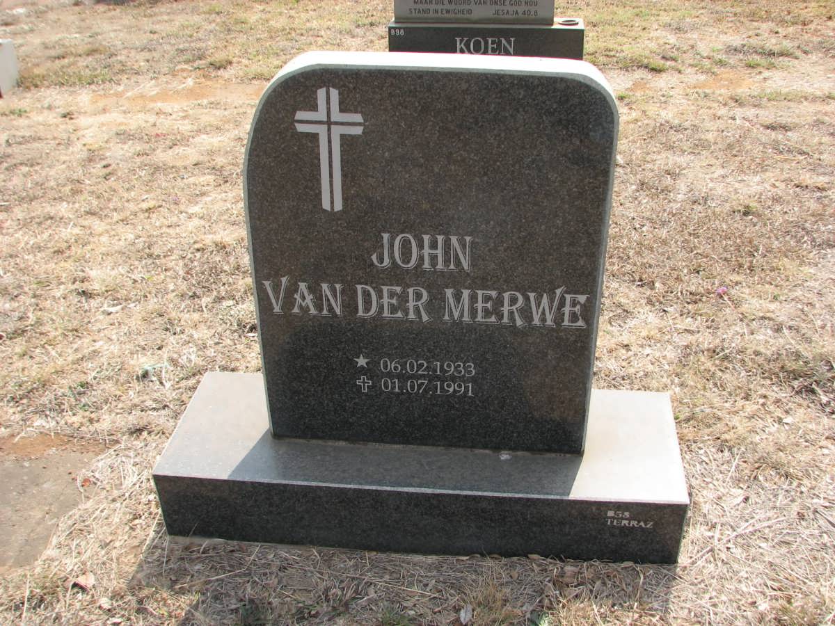 MERWE John, van der 1933-1991