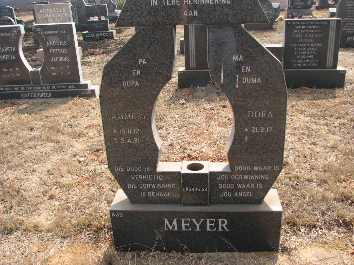 MEYER Lammert 1912-1991 &amp; Dora 1917-