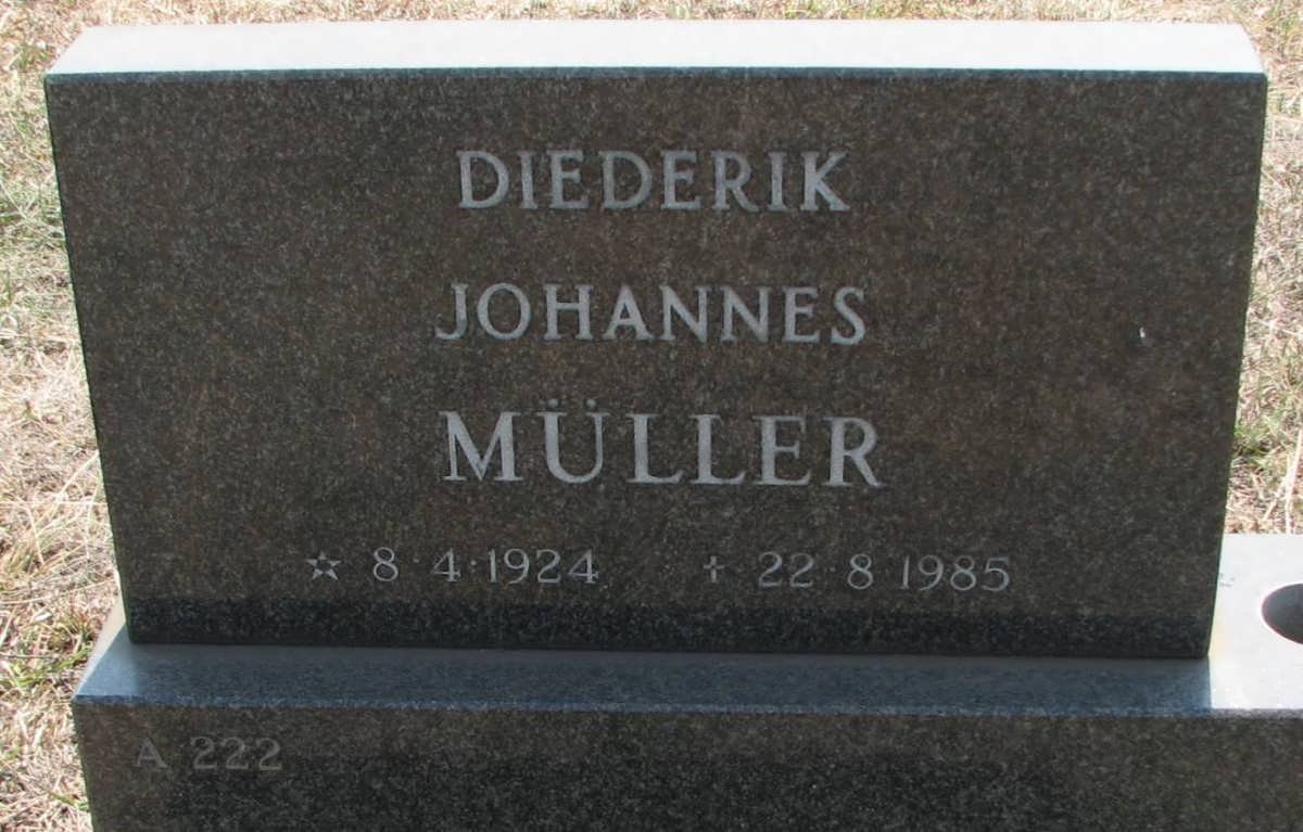 MÜLLER Diederik Johannes 1924-1985