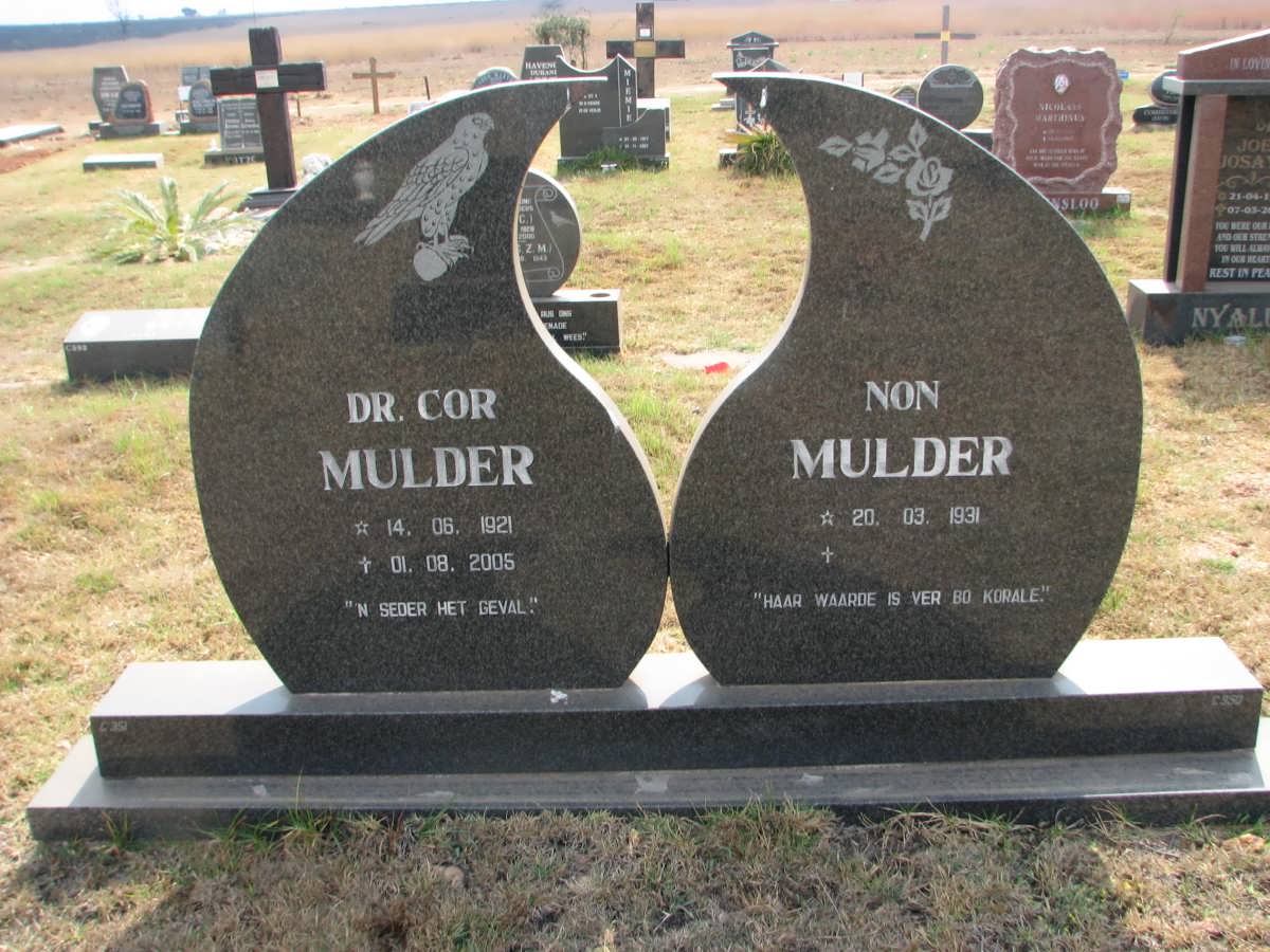 MULDER Cor 1921-2005 &amp; Non 1931-
