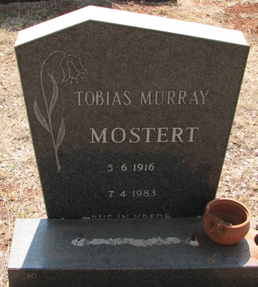 MOSTERT Tobias Murray 1916-1983