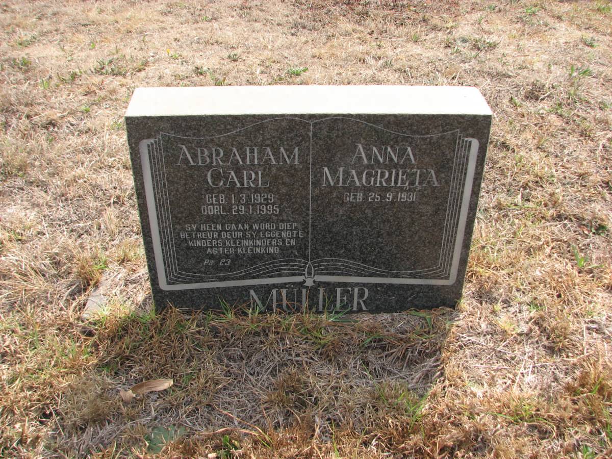 MÜLLER Abraham Carl 1929-1995 &amp; Anna Magrieta 1931-