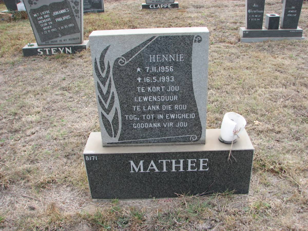 MATHEE Hennie 1956-1993