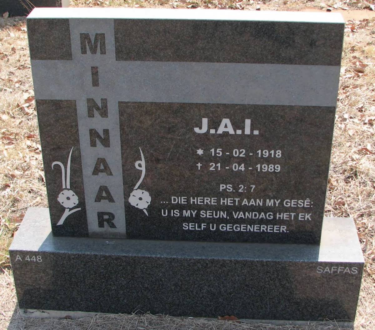 MINNAAR J.A.I. 1918-1989