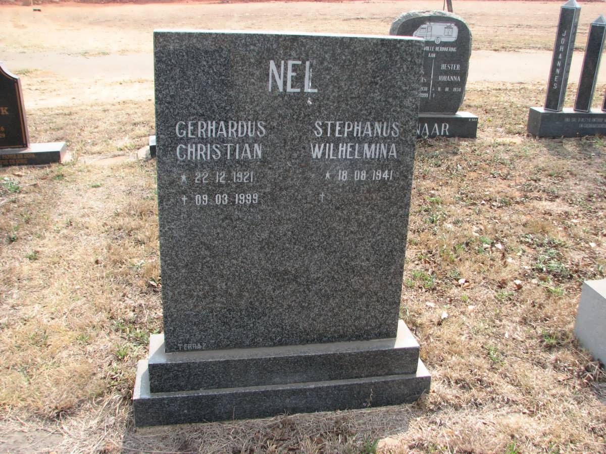 NEL Gerhardus Christian 1921-1999 &amp; Stephanus Wilhelmina 1941-