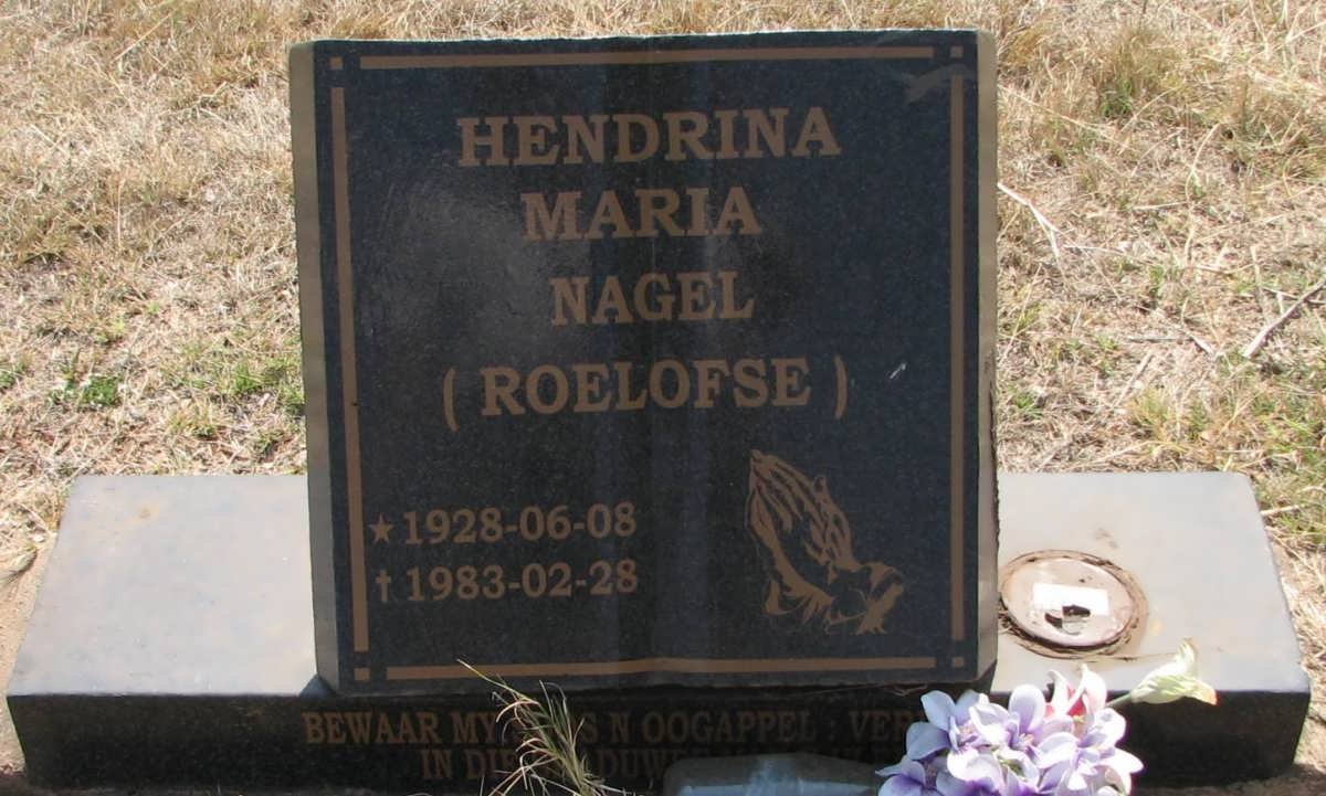 NAGEL  Hendrina Maria nee ROELOFSE 1928-1983