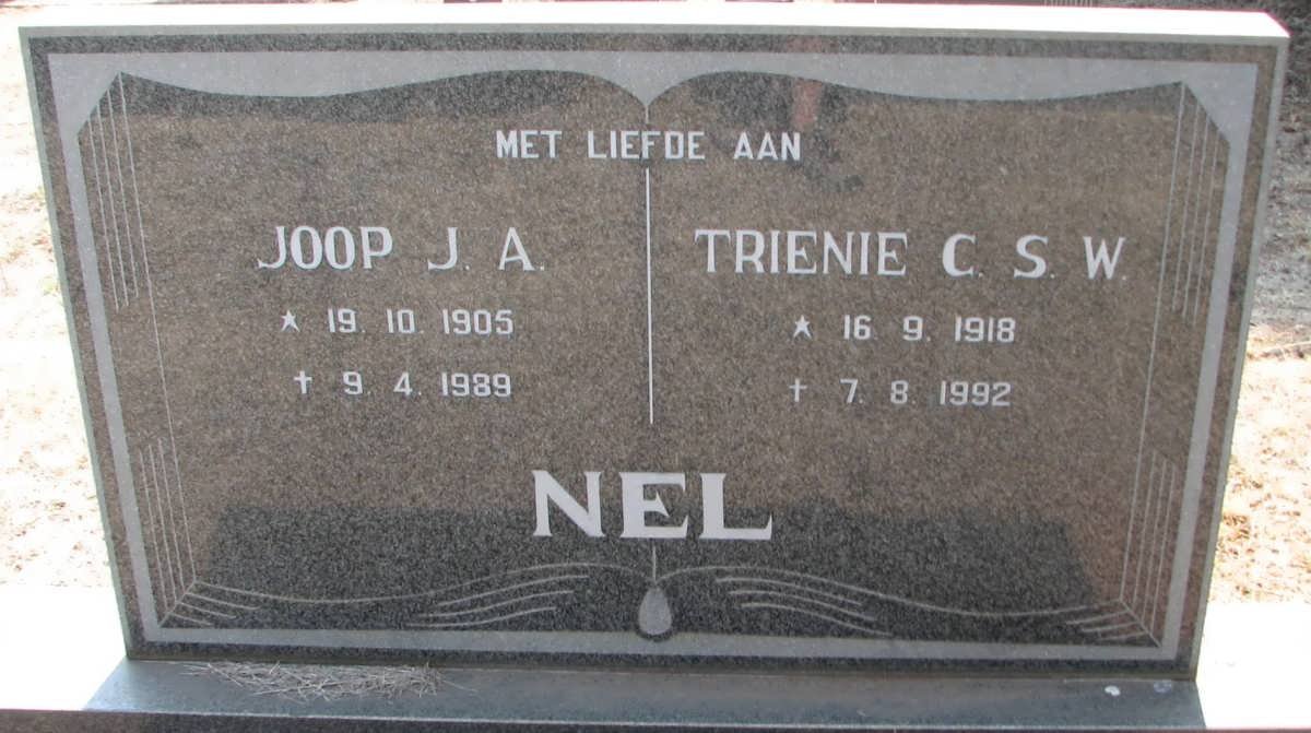 NEL J.A. 1905-1989 &amp; C.S.W. 1918-1992