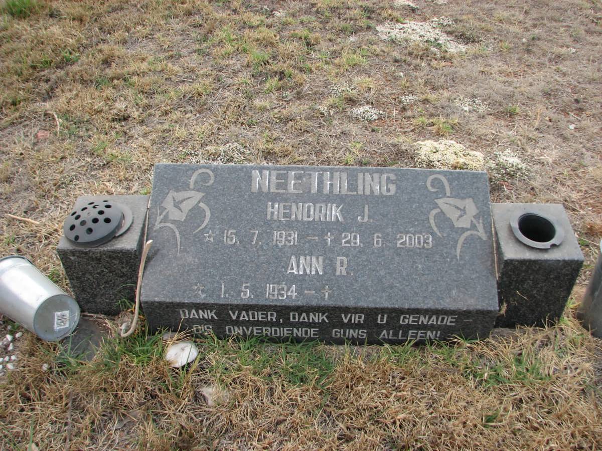 NEETHLING Hendrik J. 1931-2003 &amp; Ann R. 1934-