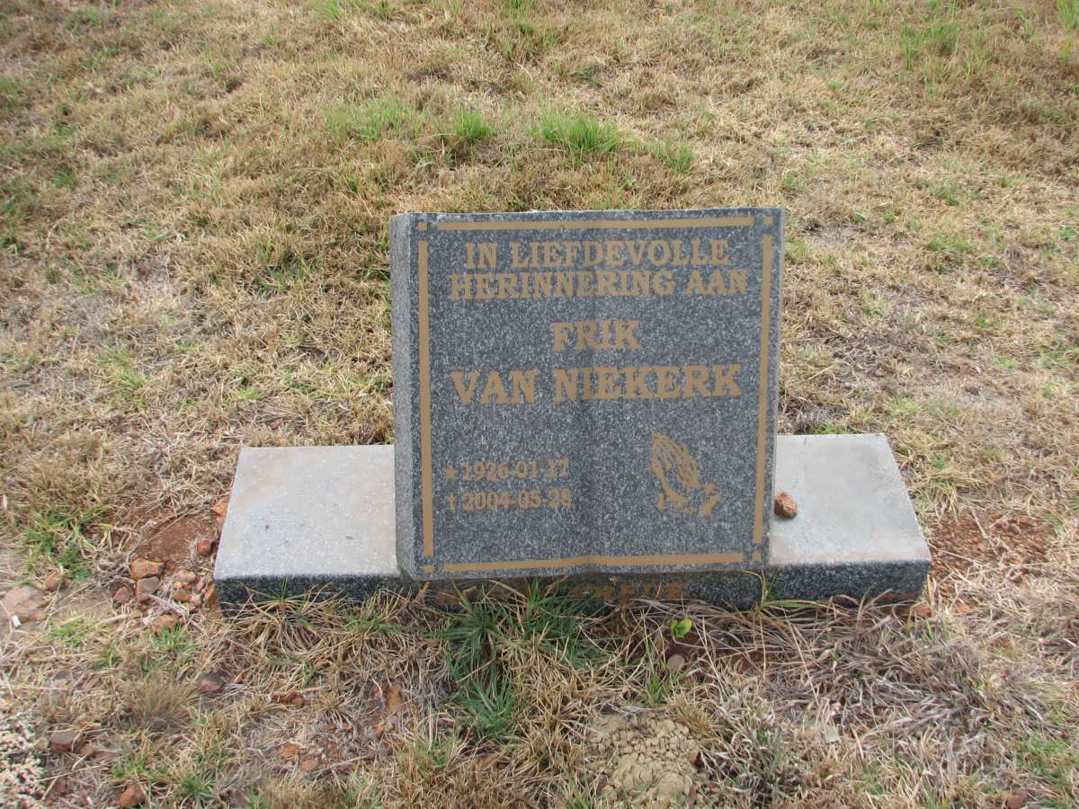 NIEKERK Frik, van 1926-2004