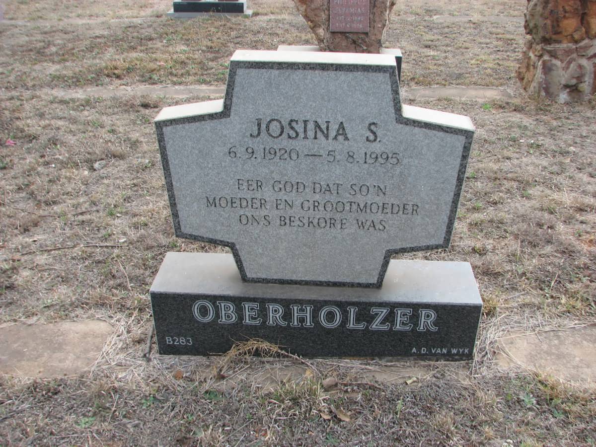 OBERHOLZER Josina S. 1920-1995