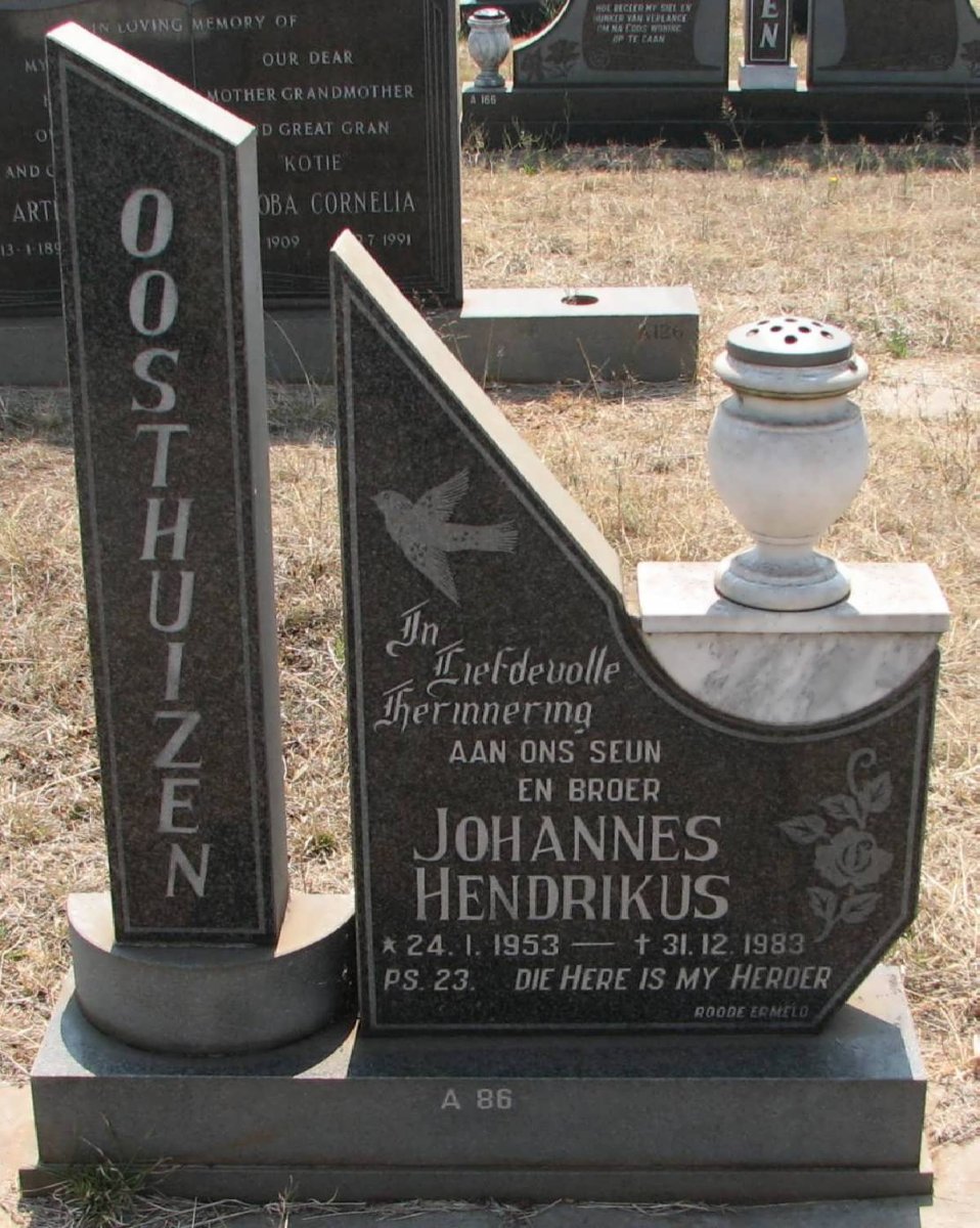 OOSTHUIZEN Johannes Hendrikus 1953-1983