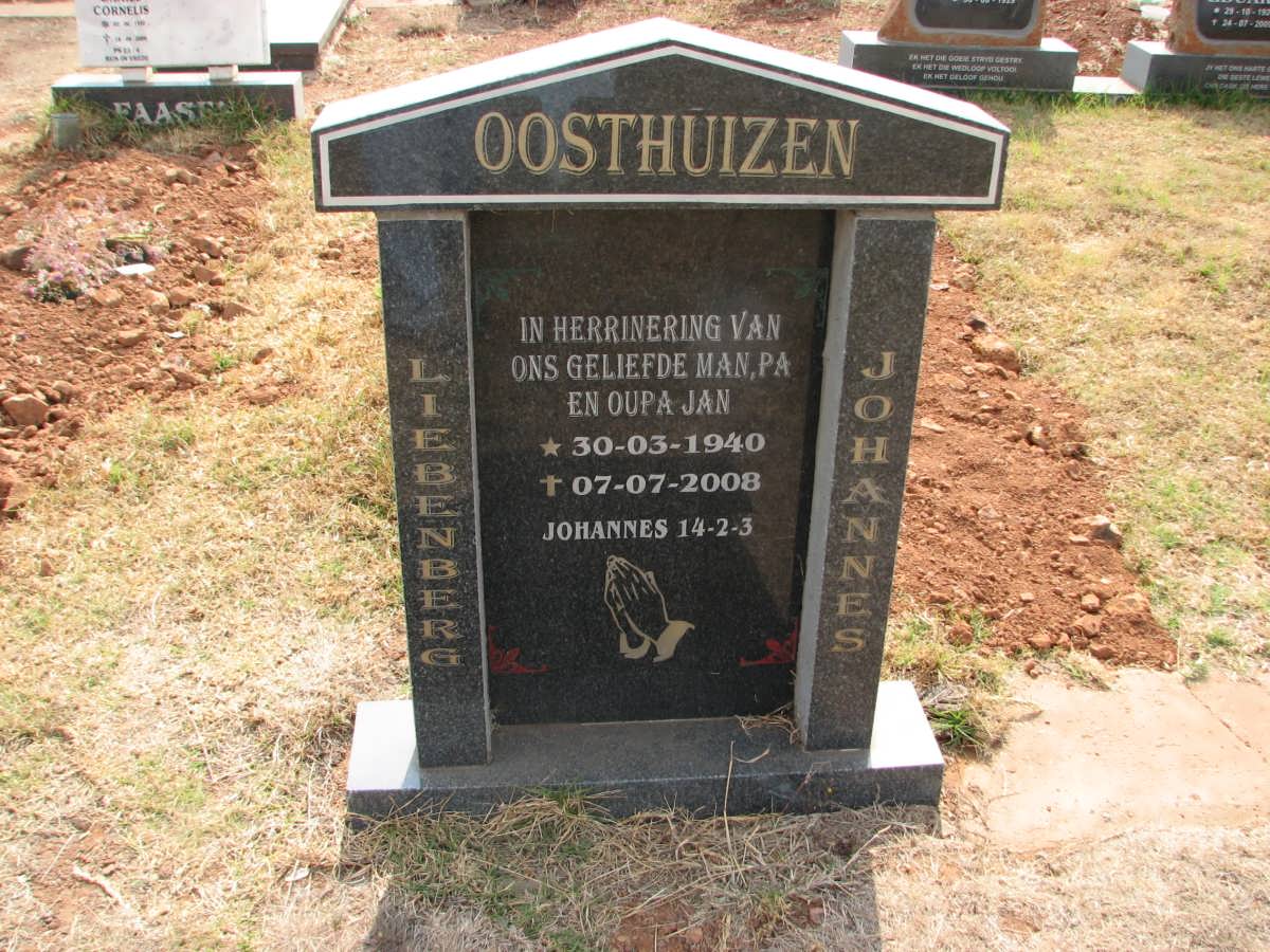 OOSTHUIZEN Liebenberg Johannes 1940-2008