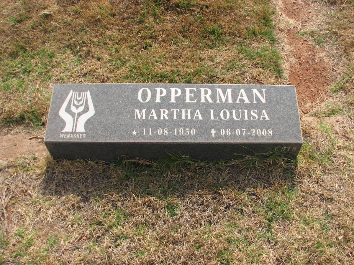 OPPERMAN Martha Louisa 1950-2008