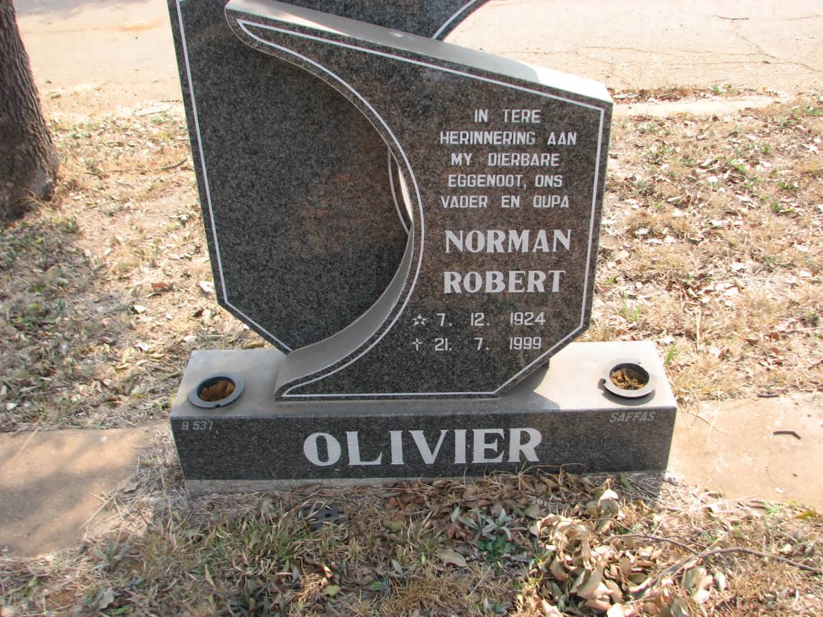 OLIVIER Norman Robert 1924-1999