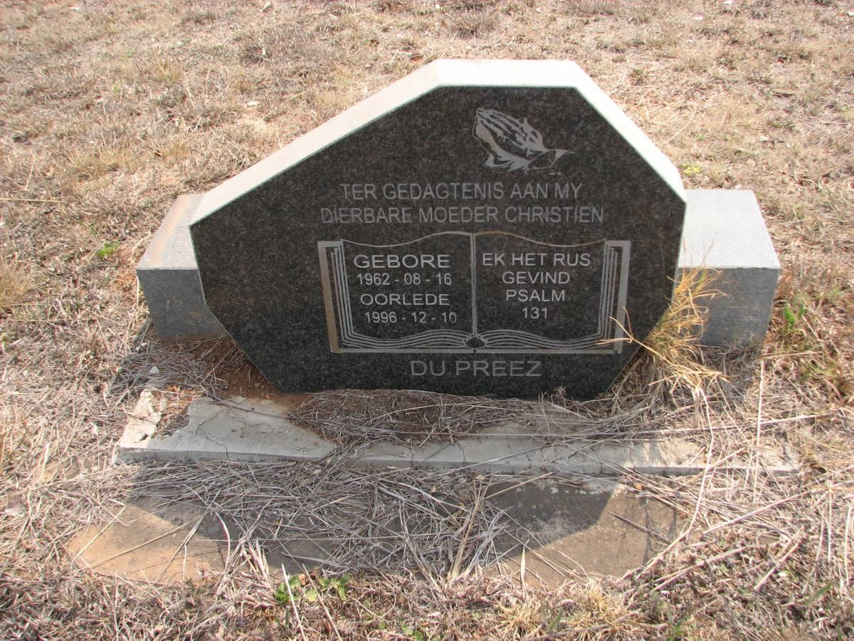 PREEZ Christien, du 1962-1996