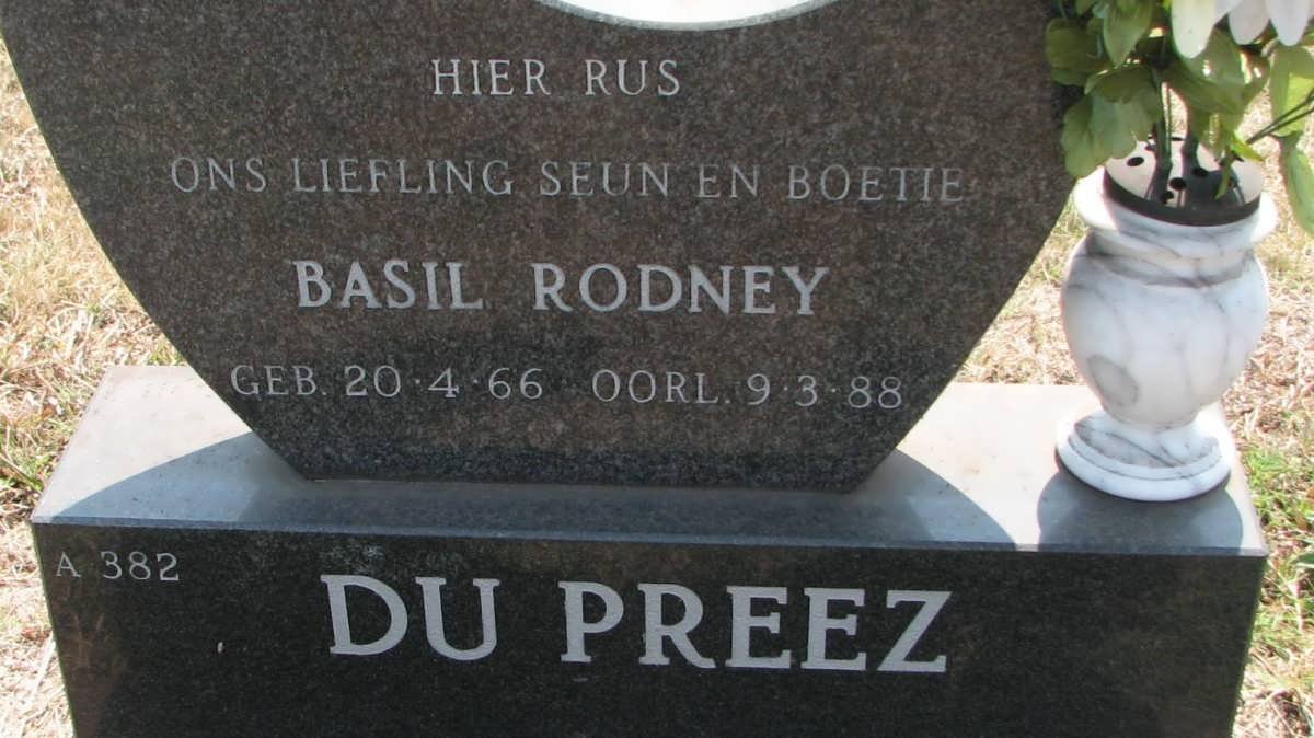 PREEZ Basil Rodney, du 1966-1988