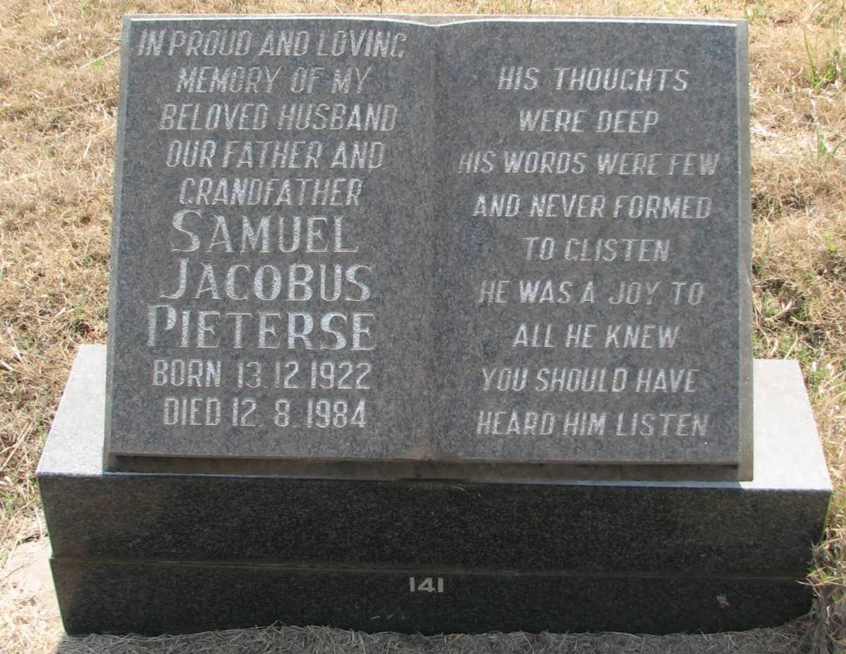 PIETERSE Samuel Jacobus 1922-1984