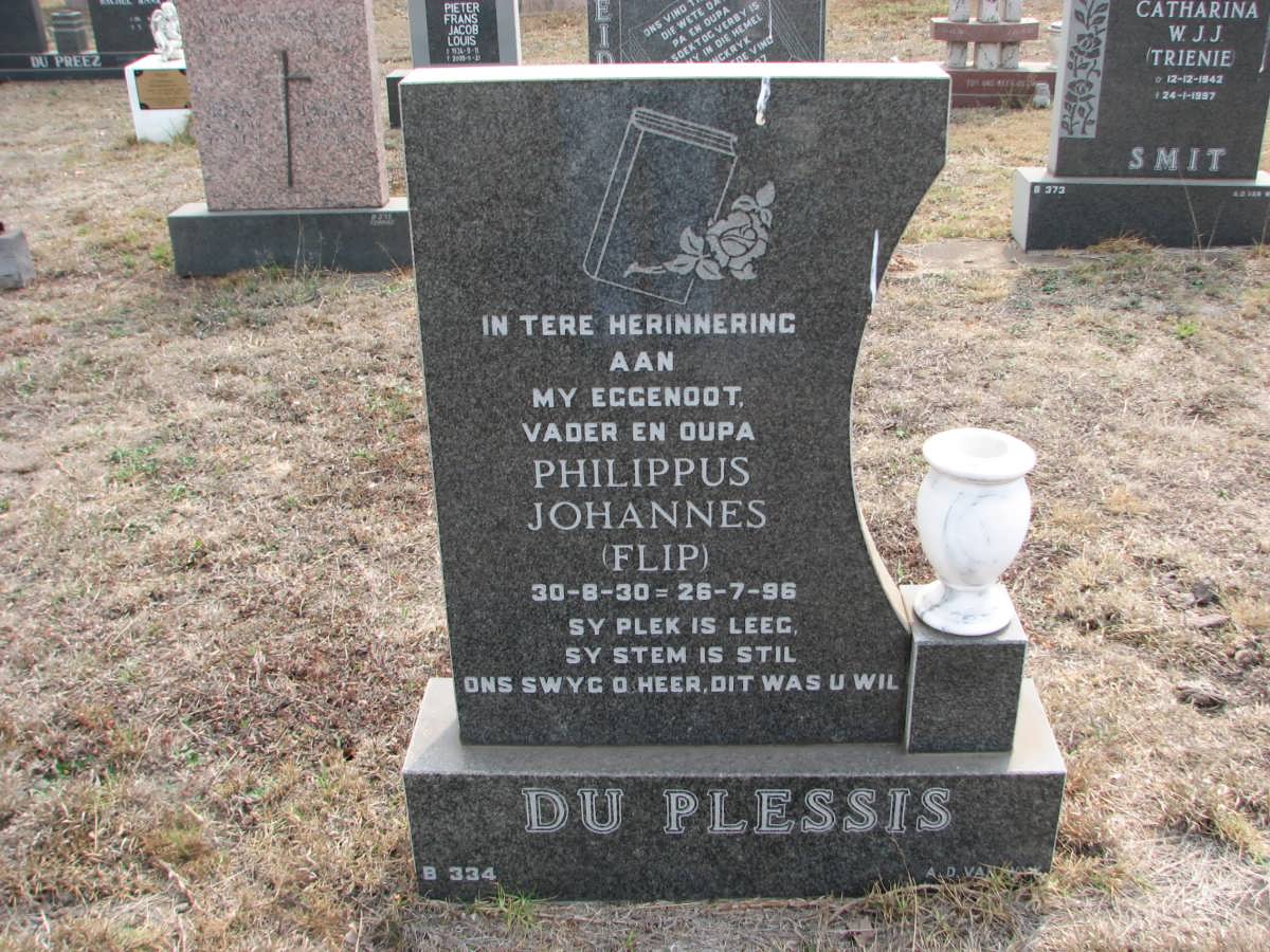 PLESSIS Philippus Johannes, du 1930-1996