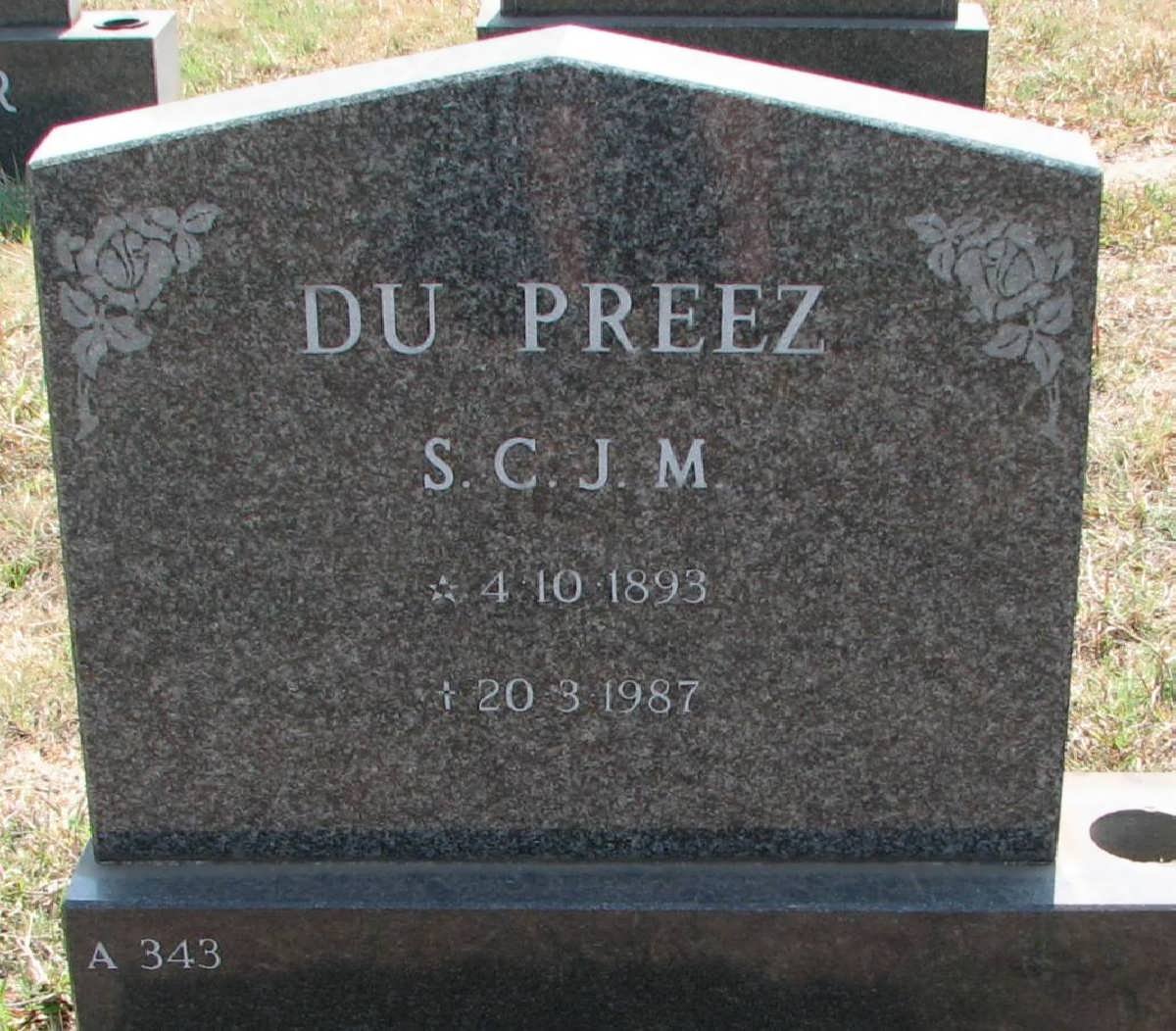 PREEZ S.C.J.M., du 1893-1987
