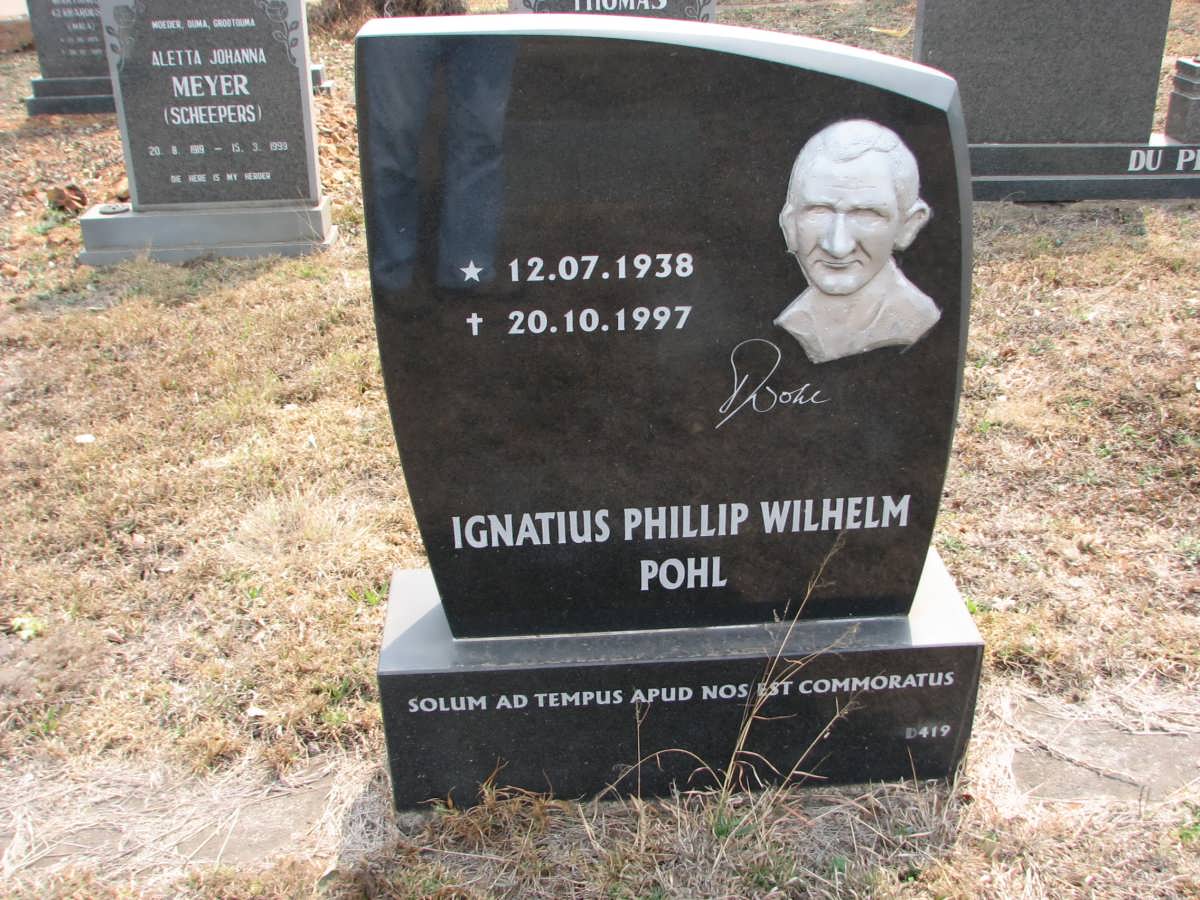 POHL Ignatius Phillip Wilhelm 1938-1997