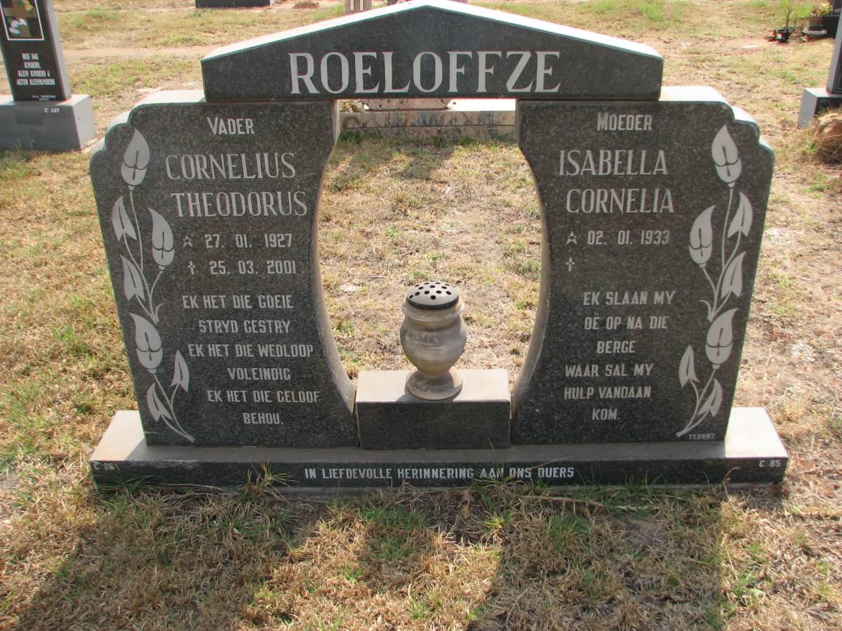 ROELOFFZE Cornelius Theodorus 1927-2001 &amp; Isabella Cornelia 1933-