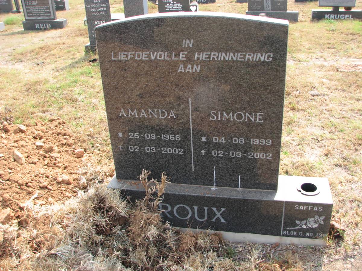 ROUX Amanda 1966-2002 :: ROUX Simone 1999-2002