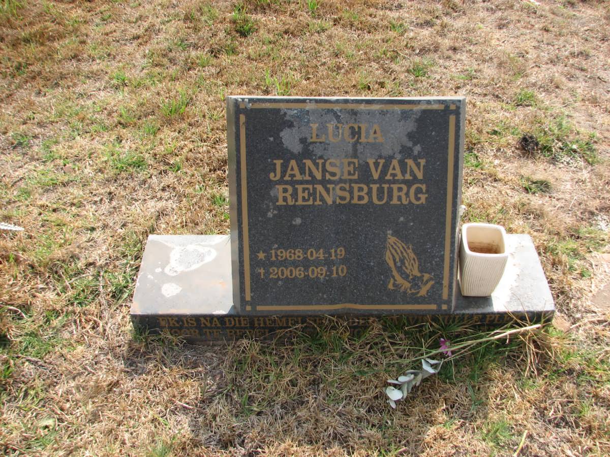 RENSBURG Lucia, Janse van 1968-2006