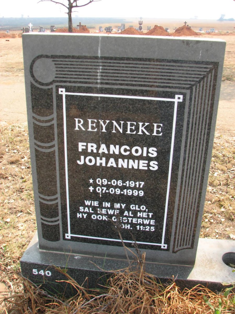 REYNEKE Francois Johannes 1917-1999