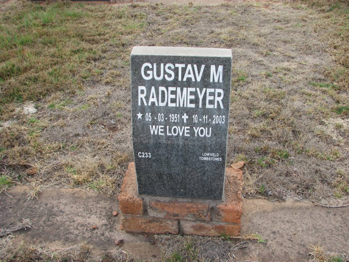 RADEMEYER Gustav M. 1951-2003