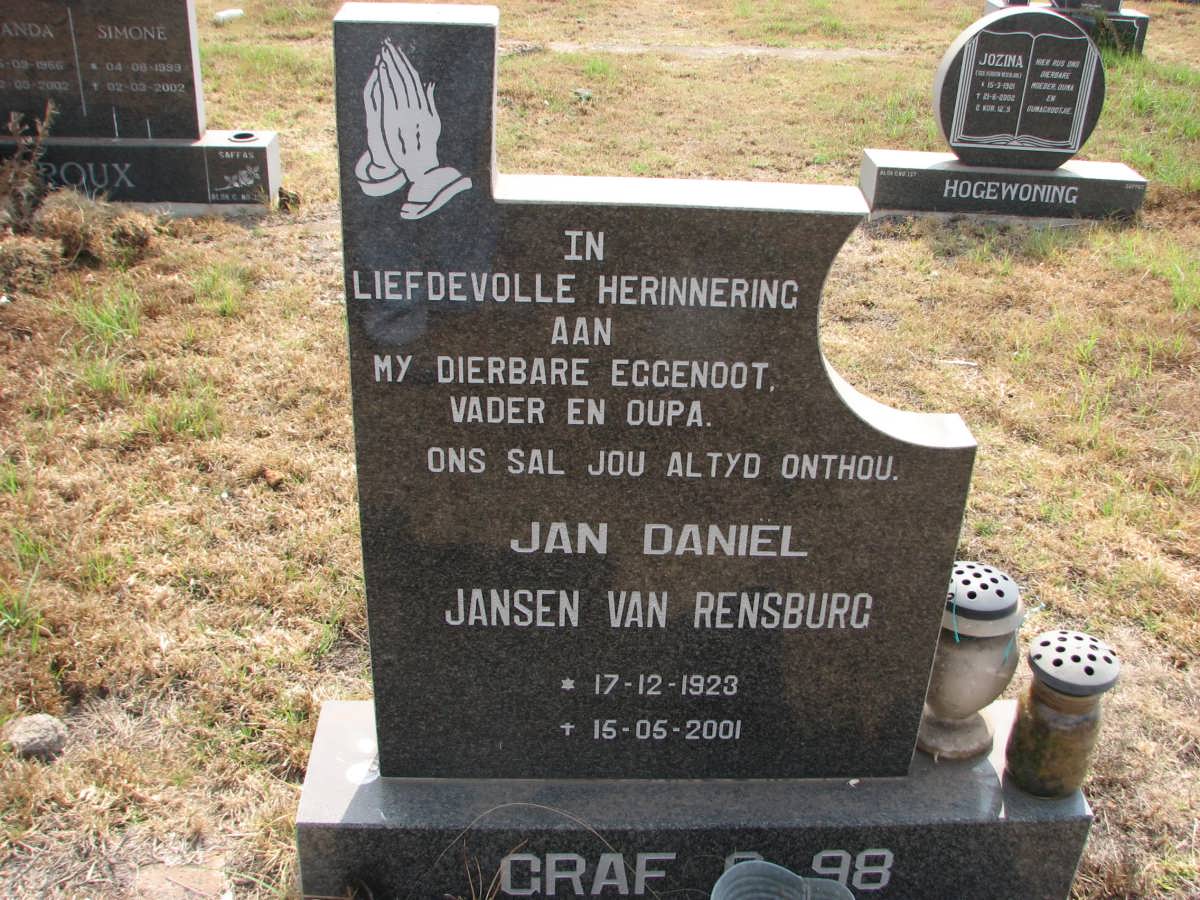 RENSBURG Jan Daniël, Jansen van 1923-2001