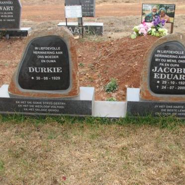 ROUX Jacobus Eduard, le 1924-2009 &amp; Durkie 1929-