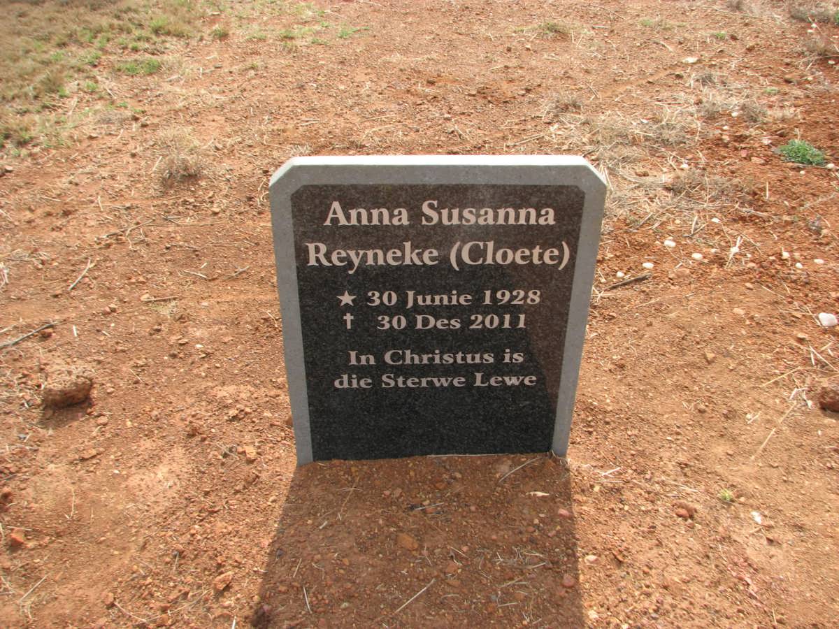 REYNEKE Anna Susanna nee CLOETE 1928-2011