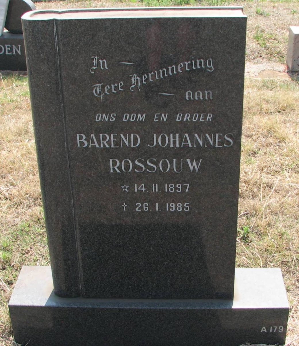 ROSSOUW Barend Johannes 1897-1985