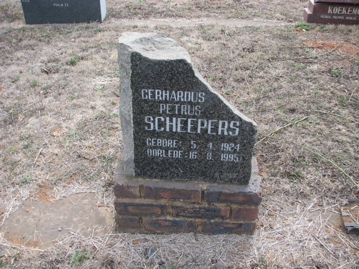 SCHEEPERS Gerhardus Petrus 1924-1995