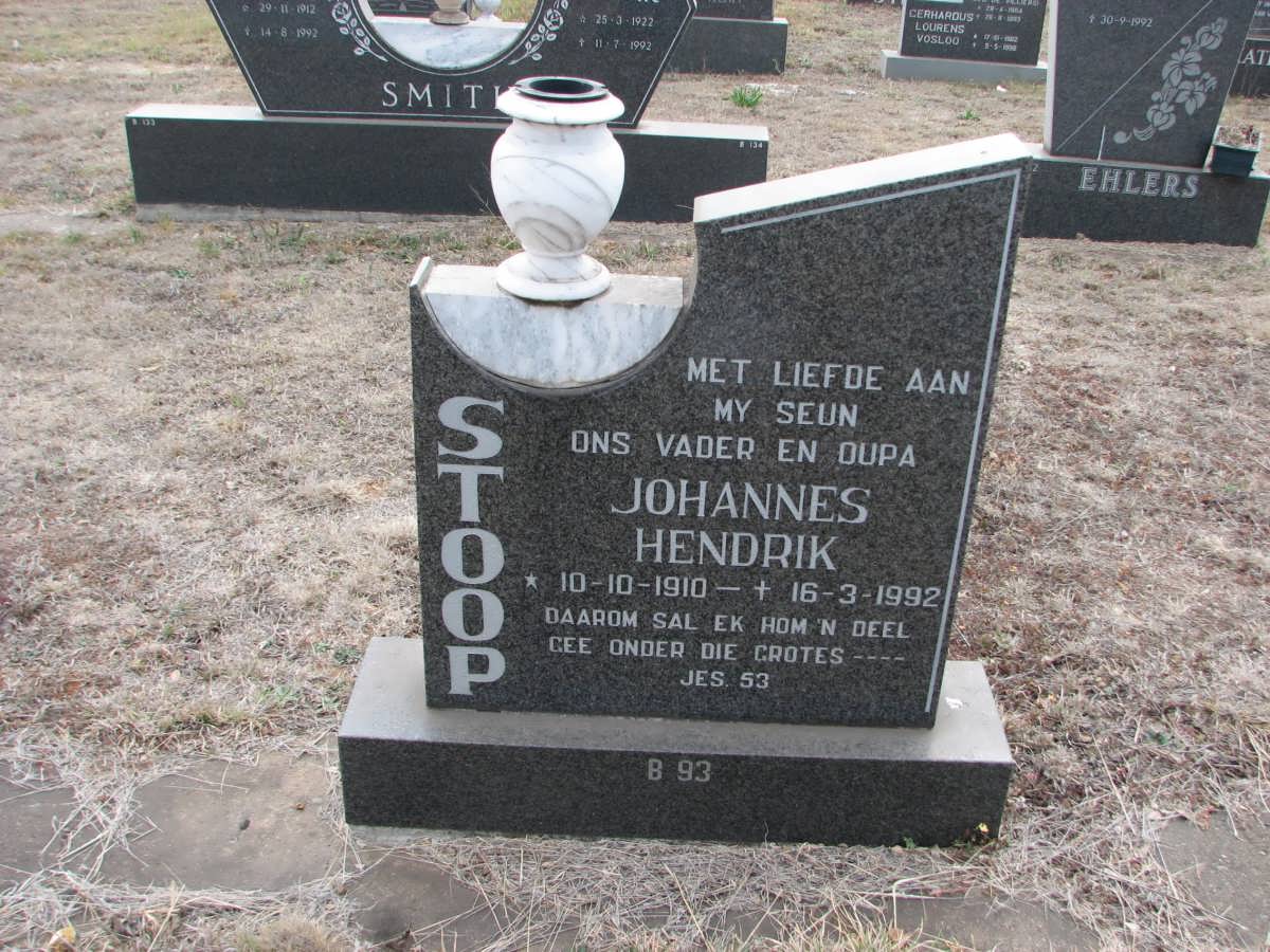 STOOP Johannes Hendrik 1910-1992