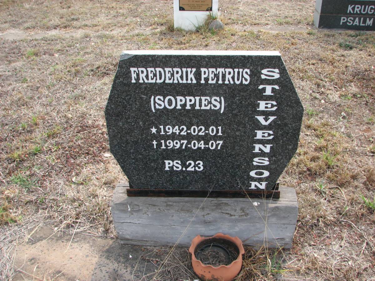 STEVENSON Frederik Petrus 1942-1997