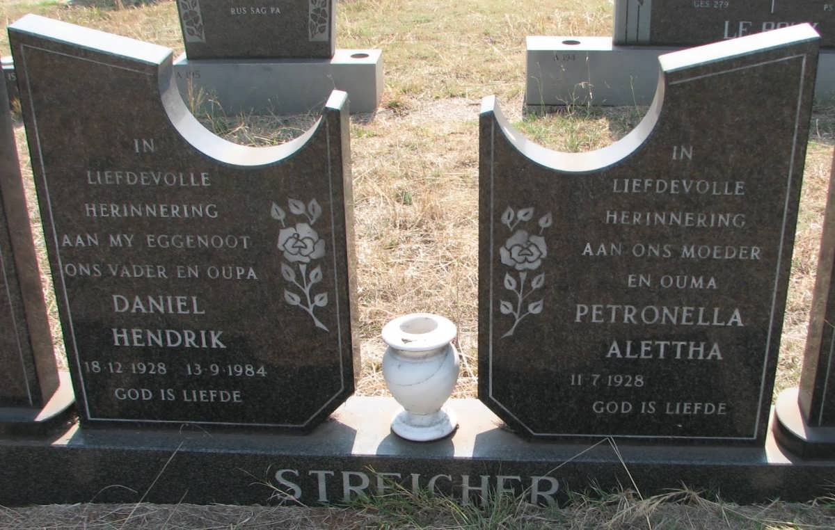 STREICHER Daniel Hendrik 1928-1984 &amp; Petronella Alettha 1928-