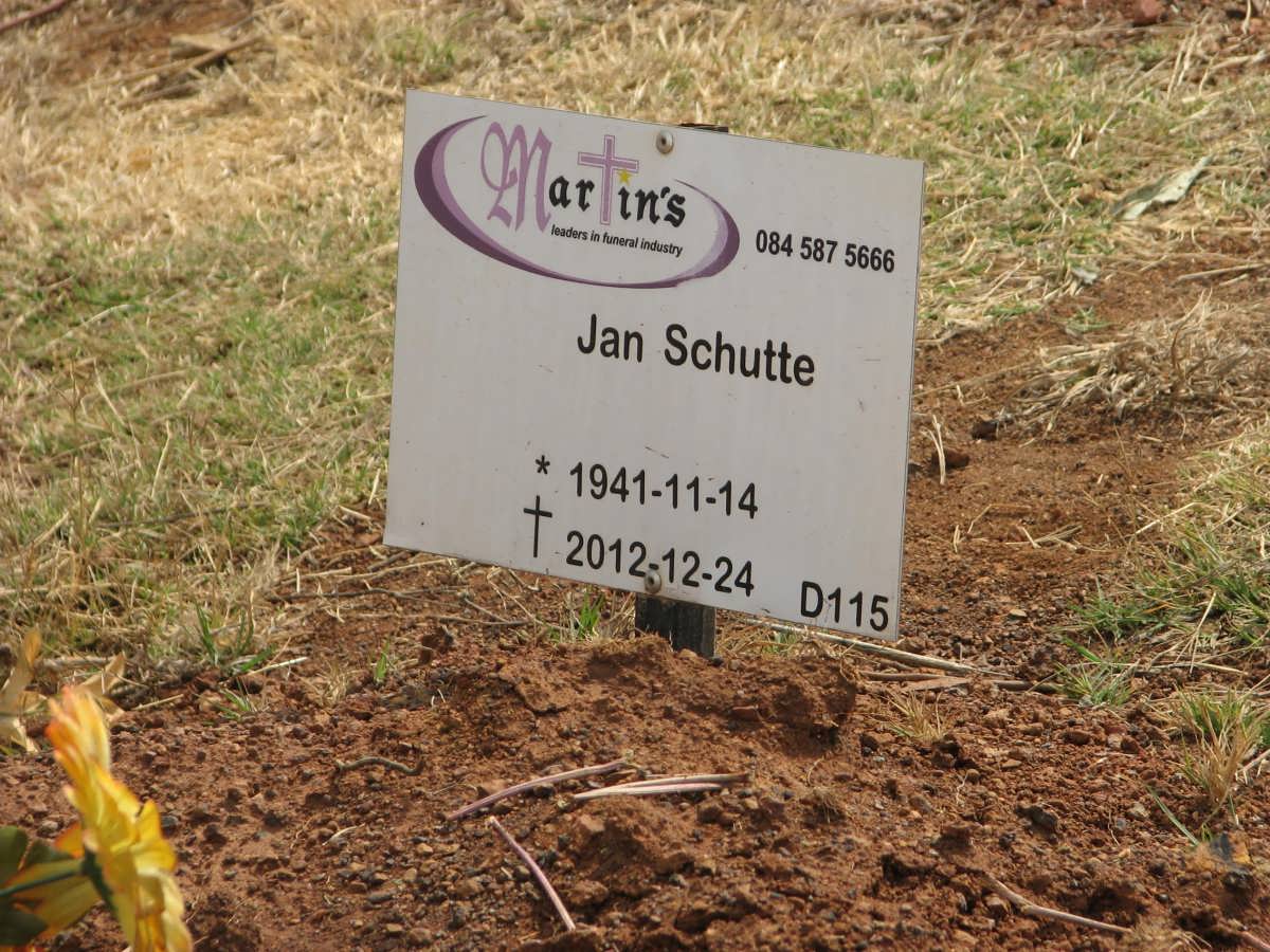 SCHUTTE Jan 1941-2012