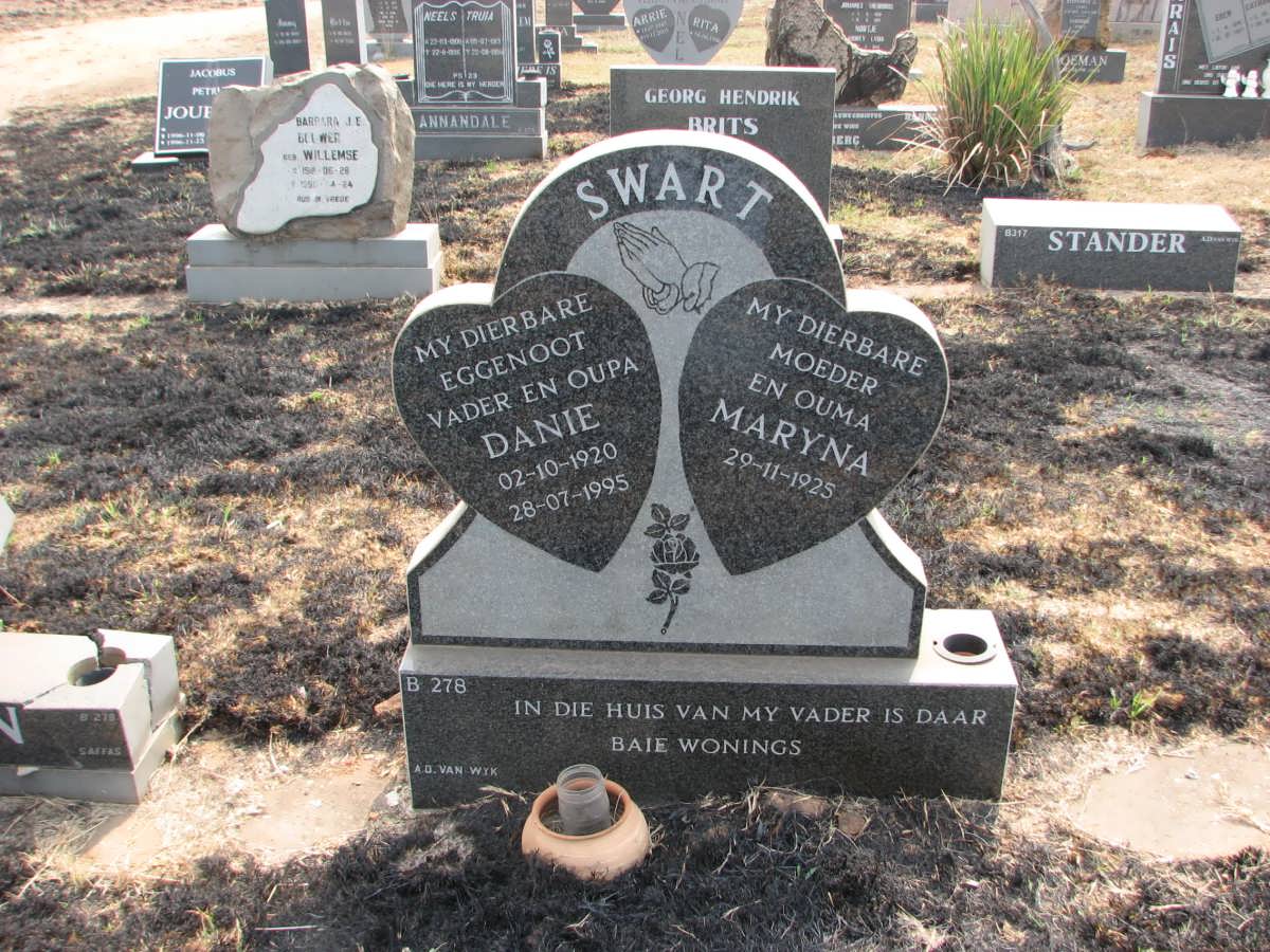 SWART Danie 1920-1995 &amp; Maryna 1925-