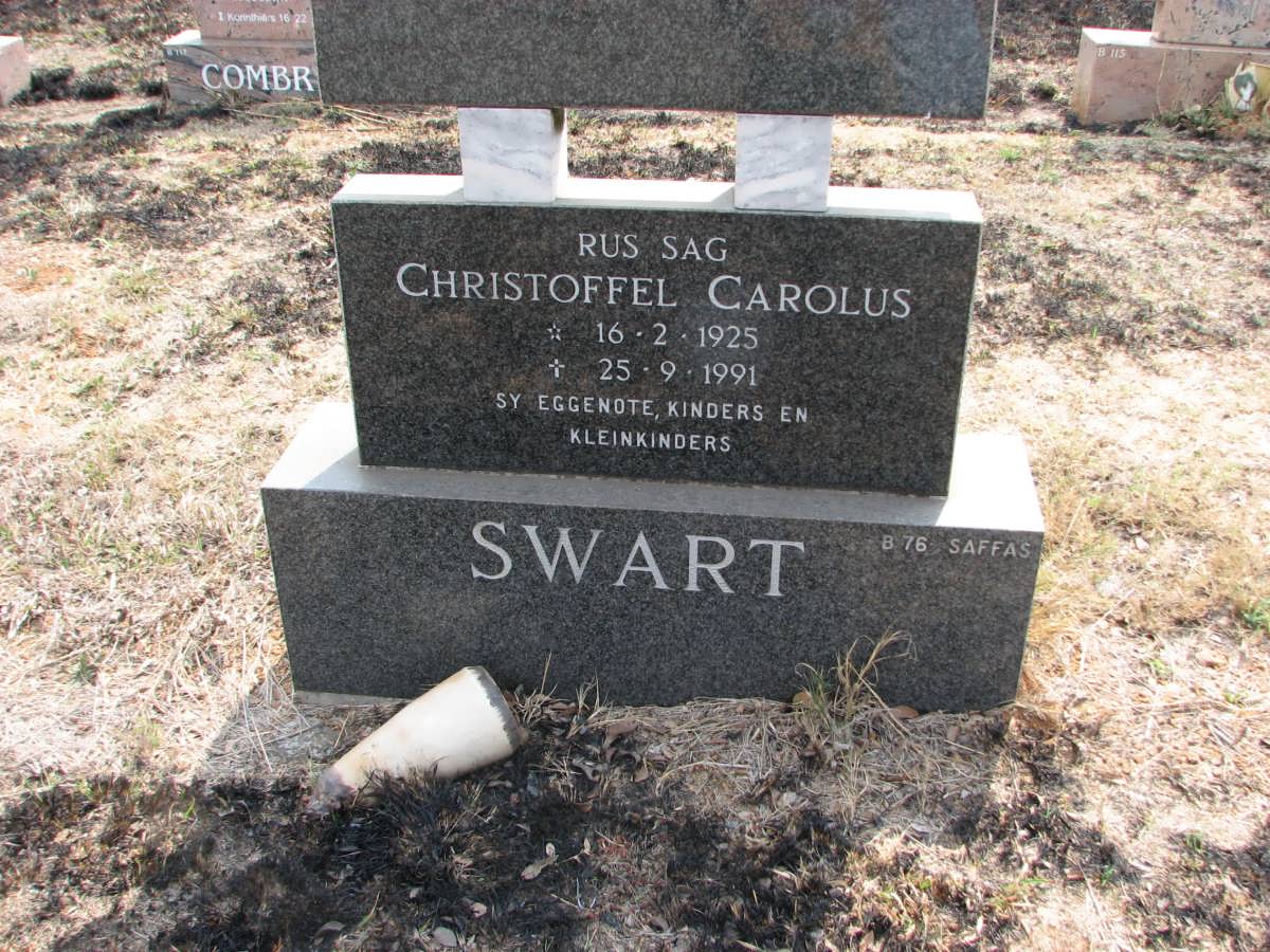 SWART Christoffel Carolus 1925-1991