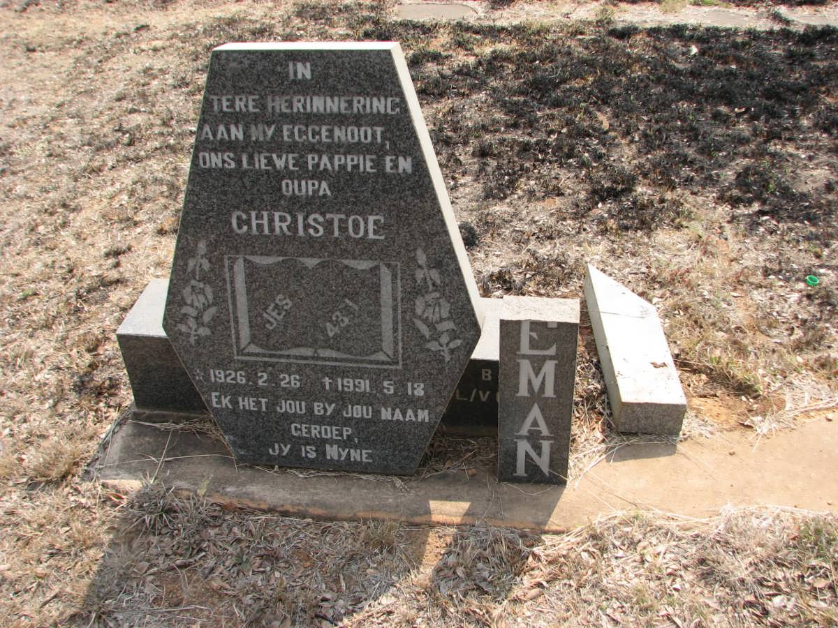 SCHOEMAN Christoe 1926-1991