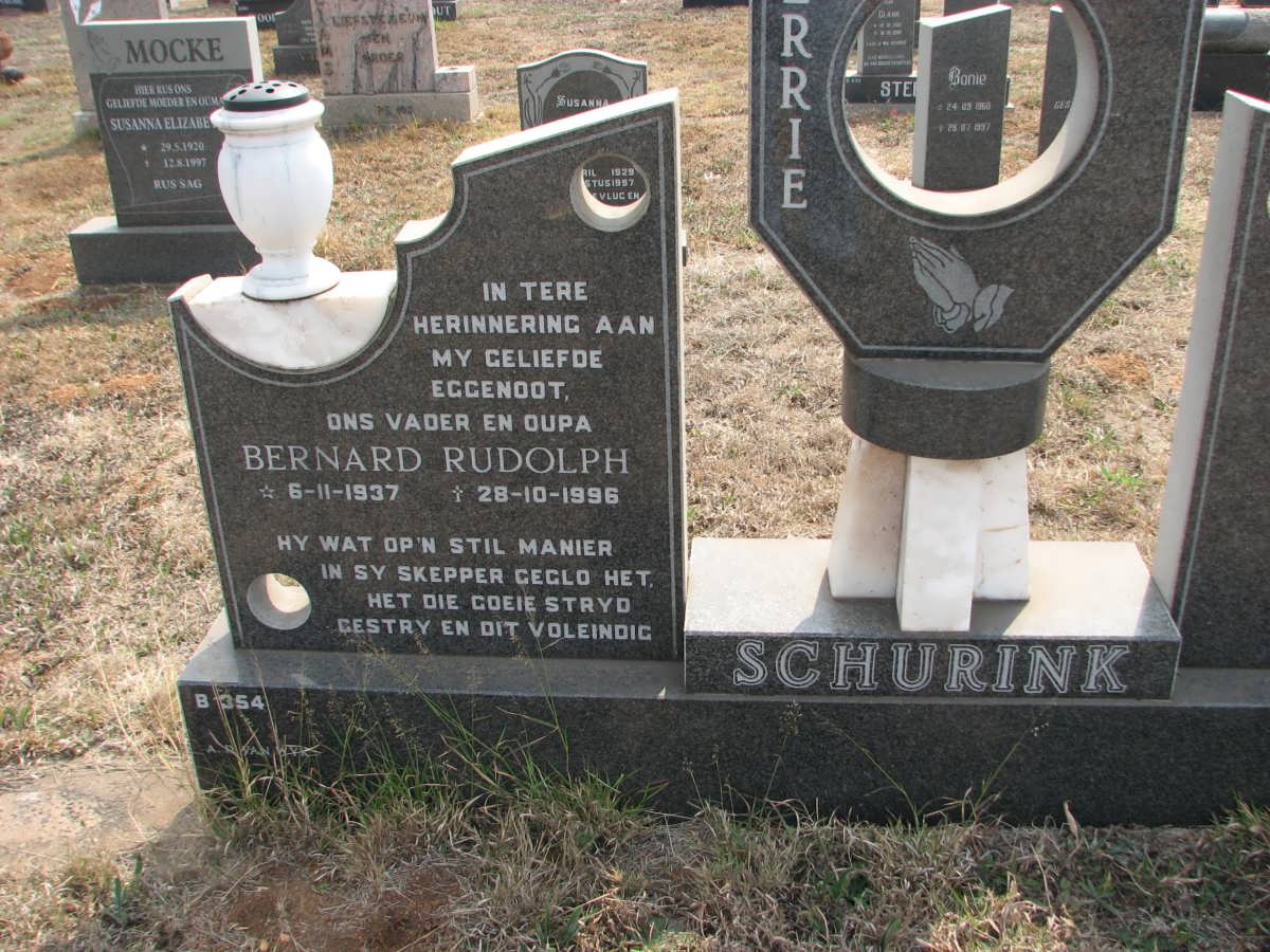 SCHURINK Bernard Rudolph 1937-1996