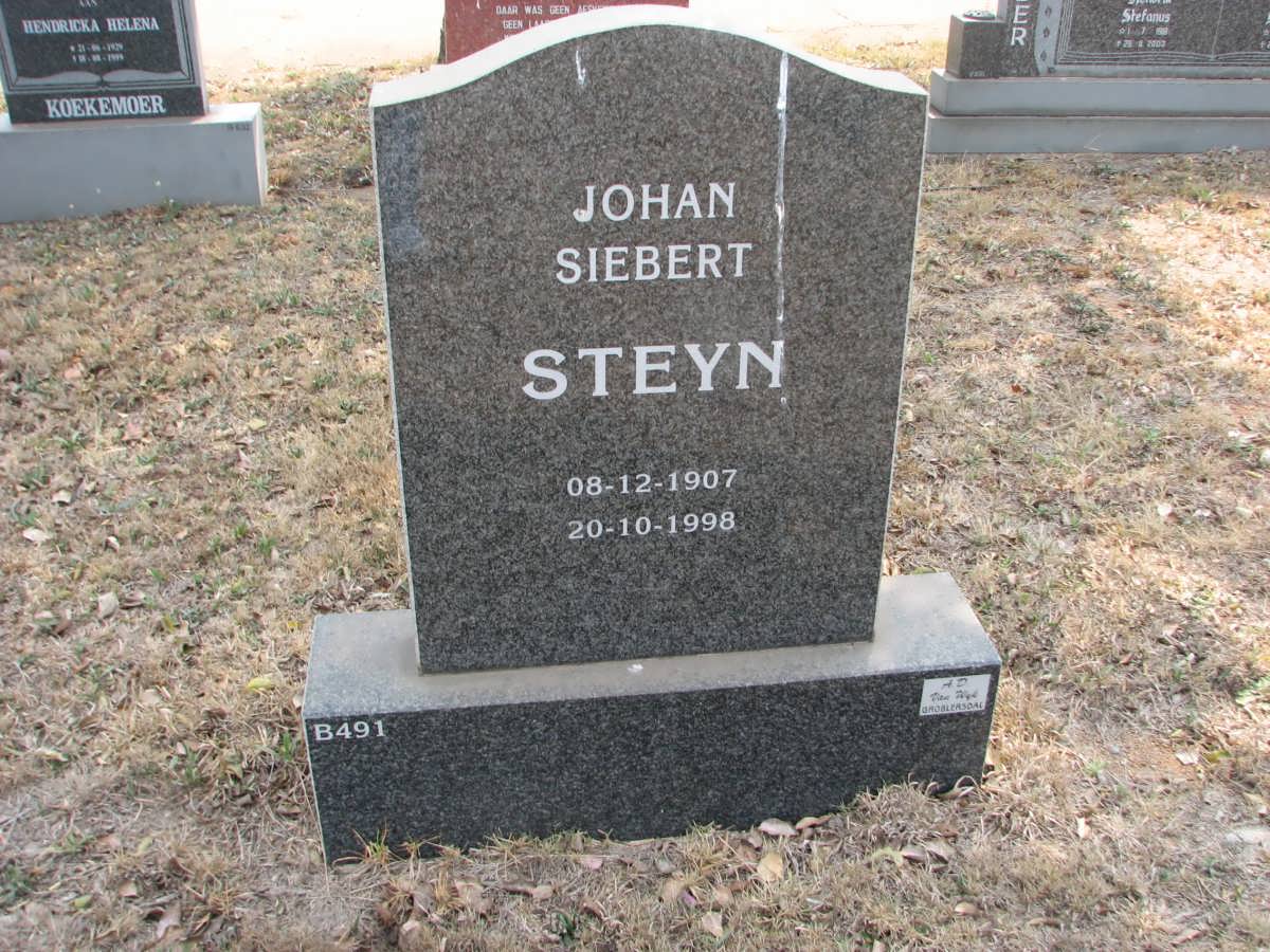 STEYN Johan Siebert 1907-1998